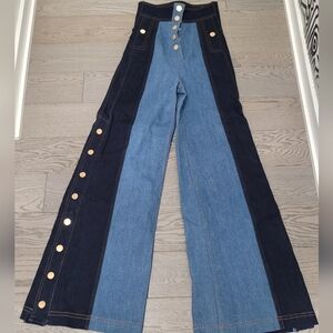 Alice McCall Dark and Light Blue Denim Jeans